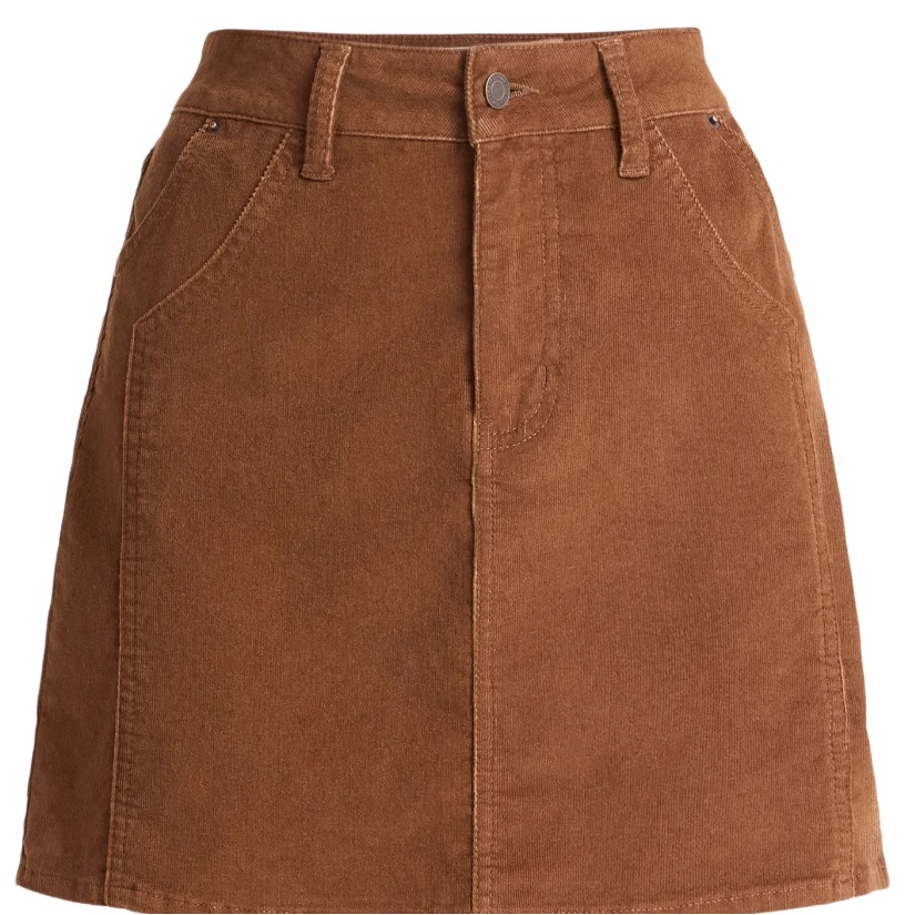 Time And Tru Women's Corduroy Mini Skirt